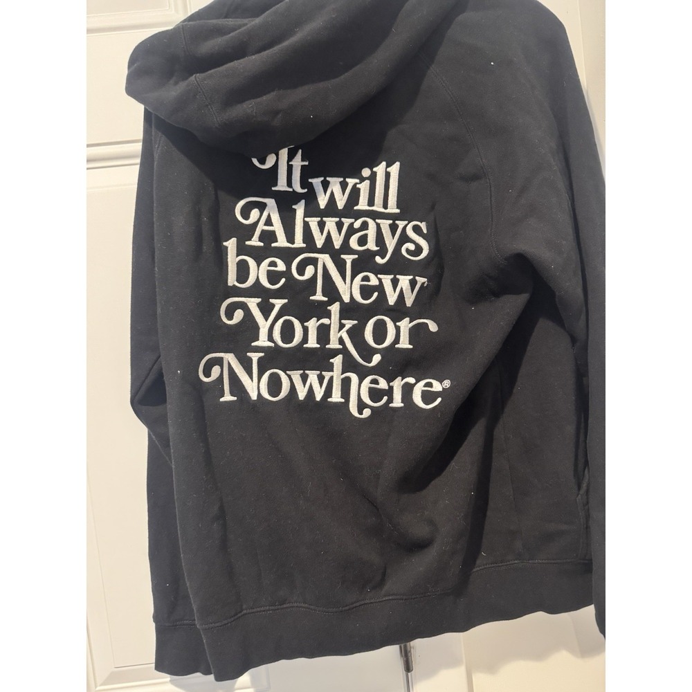 Nyon New York Or Nowhere Black Heavyweight Full Zip Original Hoodie Mens S